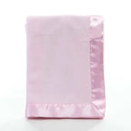 Children's Polar Fleece Solid Color Bound Blanket Satin Hand-bound Baby Blanket Baby Blanket Convenient and Practical