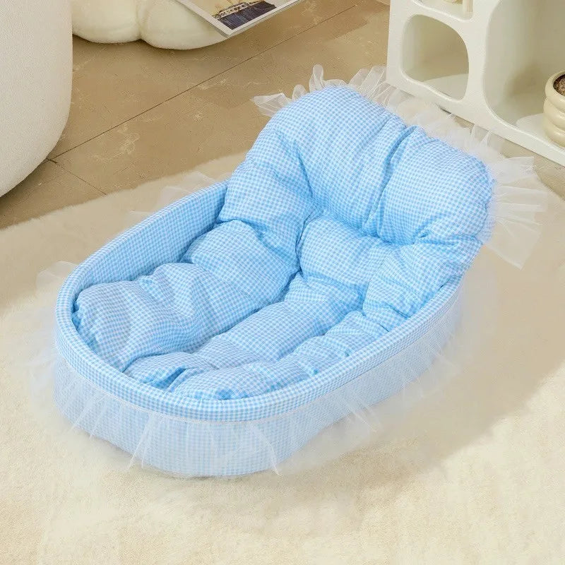 Cat Nest Macaroon Colour Small Dog Kennel Removable Washable Four Seasons Universal Soft Warm Dopamine Cats Nests Pet Products