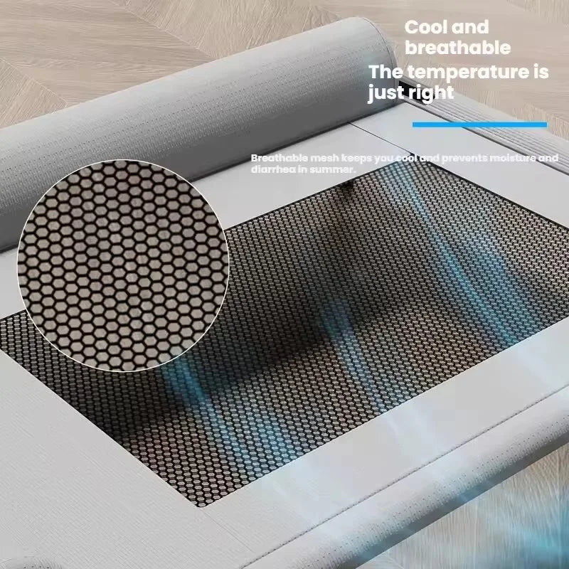 Elevated Cooling Mesh Dog Cot Breathable Moisture Resistant Bed With Pillow Four Seasons Use Indoor For Dog Cat Pet Supplies