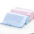 Children's Polar Fleece Solid Color Bound Blanket Satin Hand-bound Baby Blanket Baby Blanket Convenient and Practical