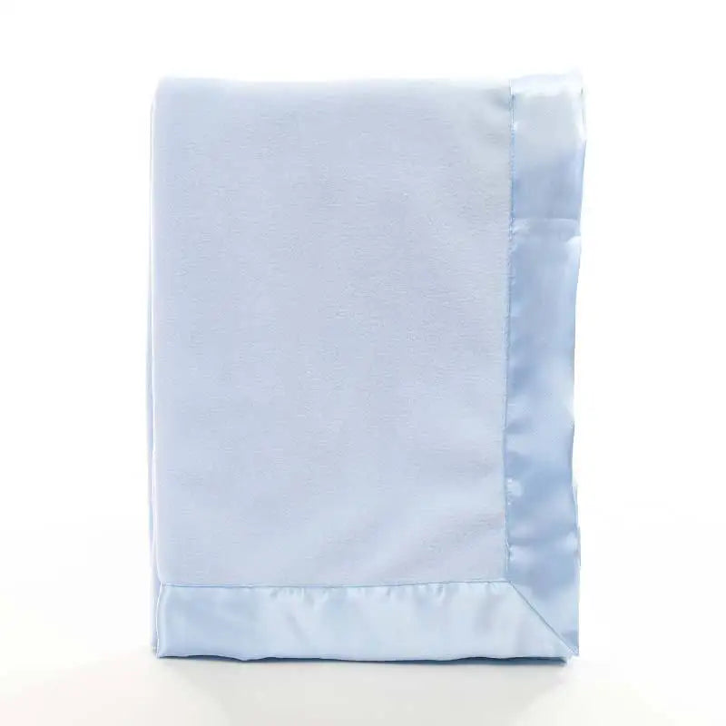 Children's Polar Fleece Solid Color Bound Blanket Satin Hand-bound Baby Blanket Baby Blanket Convenient and Practical